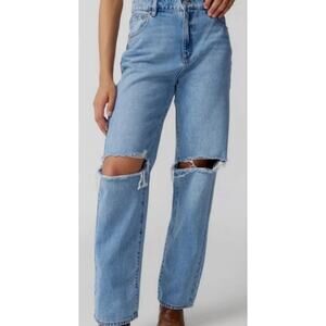 A brand A Slouch Distressed Baggy High Rise Wide Leg Jeans Women's Size 27